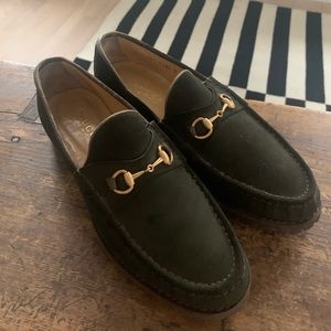 Gucci Green Suede Loafers